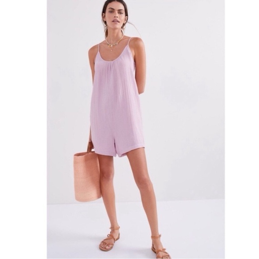 Daily Practice Oversized Pink/Purple Lavender Gauzy Lounge ONSIE Romper Size XS